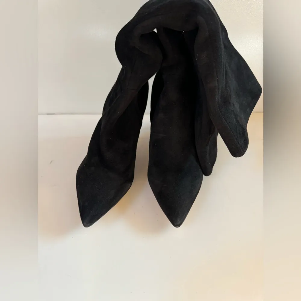 Marc Fisher Zadia Black Suede Tall Knee-High Boots - NEW - MSRP $299.00 Size 10 - Image 4