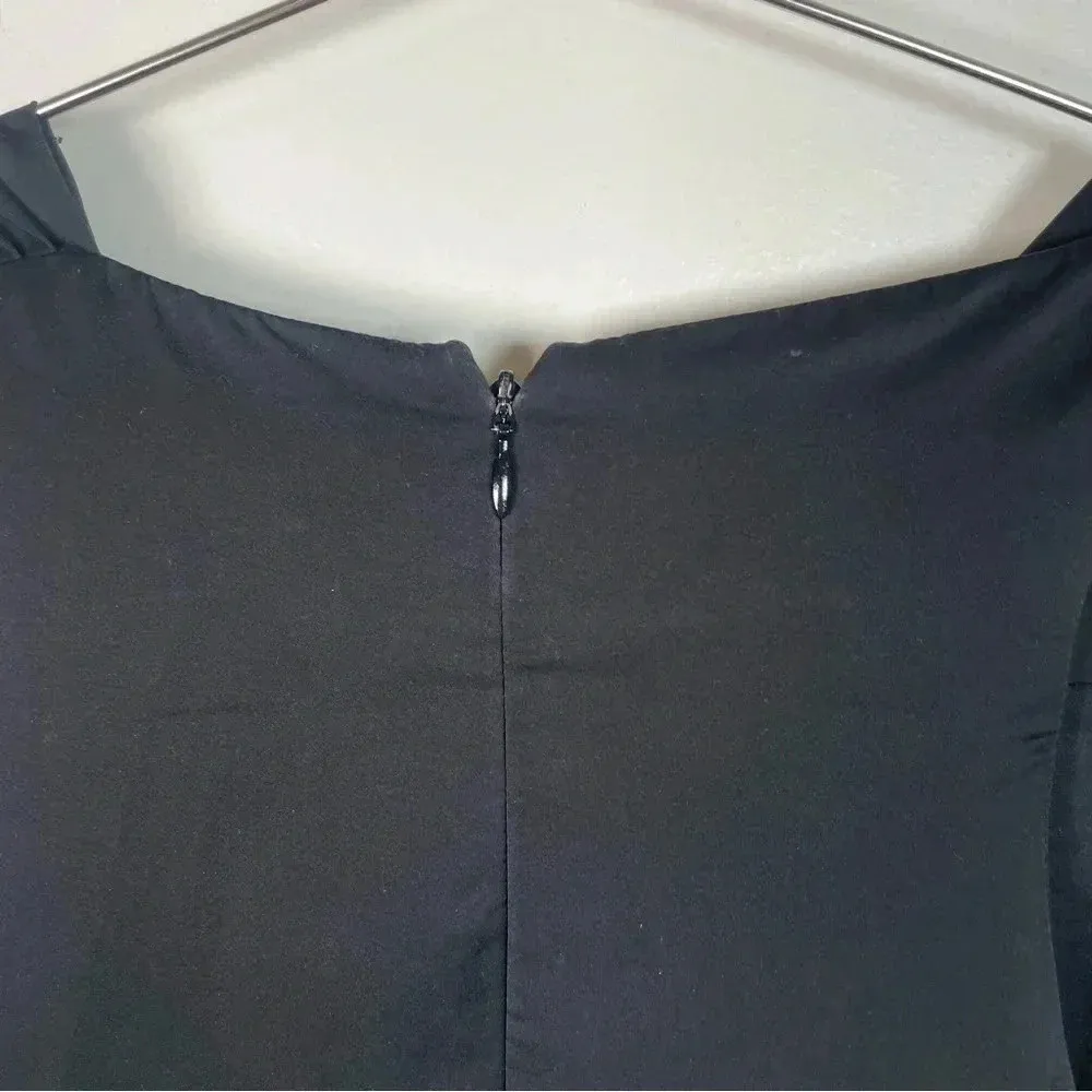 Helmut Lang Black Silk Sleeveless Ruched Mini Dress - Image 7