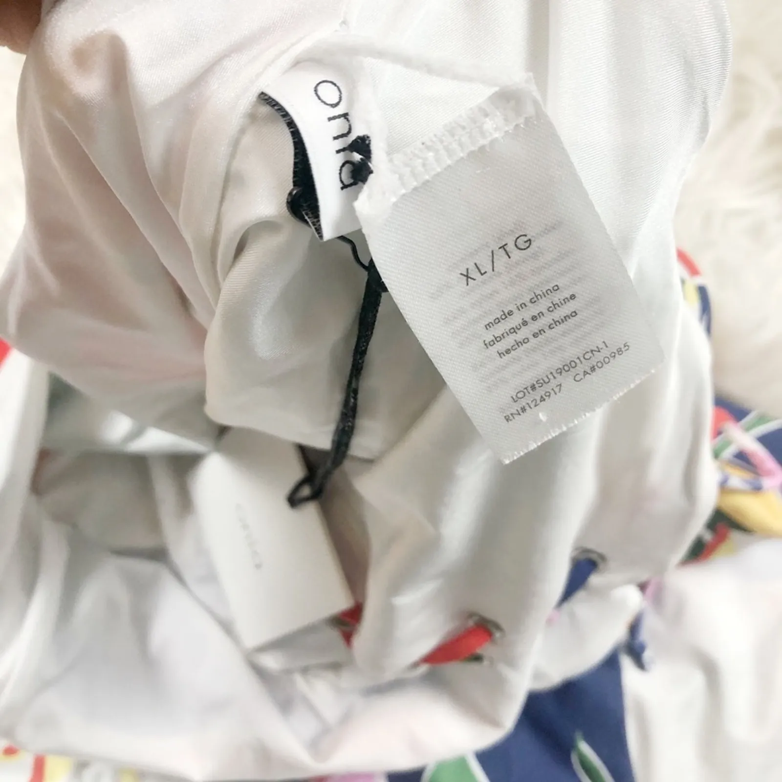 Onia Women's‎ Raquel One Piece Lace-up in Pastel Color Floral Print Camo XL - Image 5