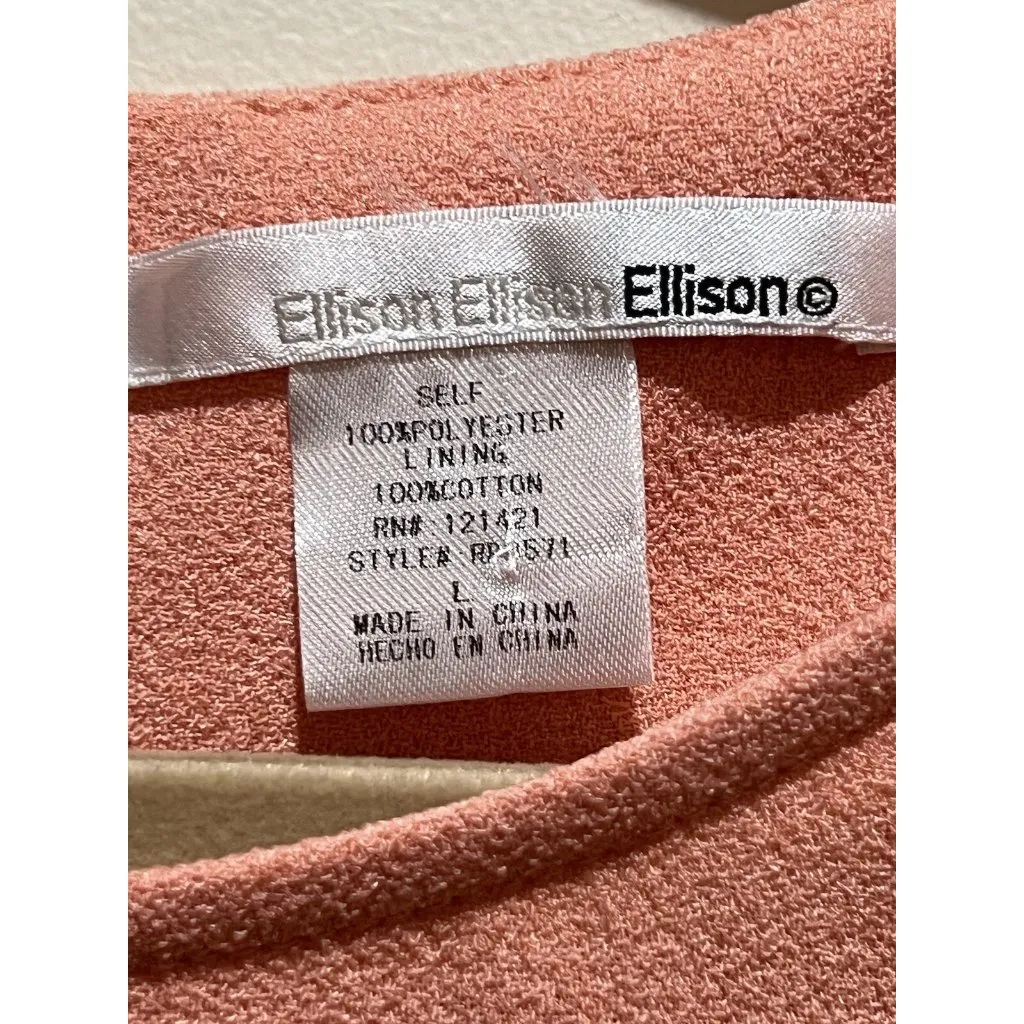 Ellison Sleeveless Romper ~ Peach Color Size Large - Image 5