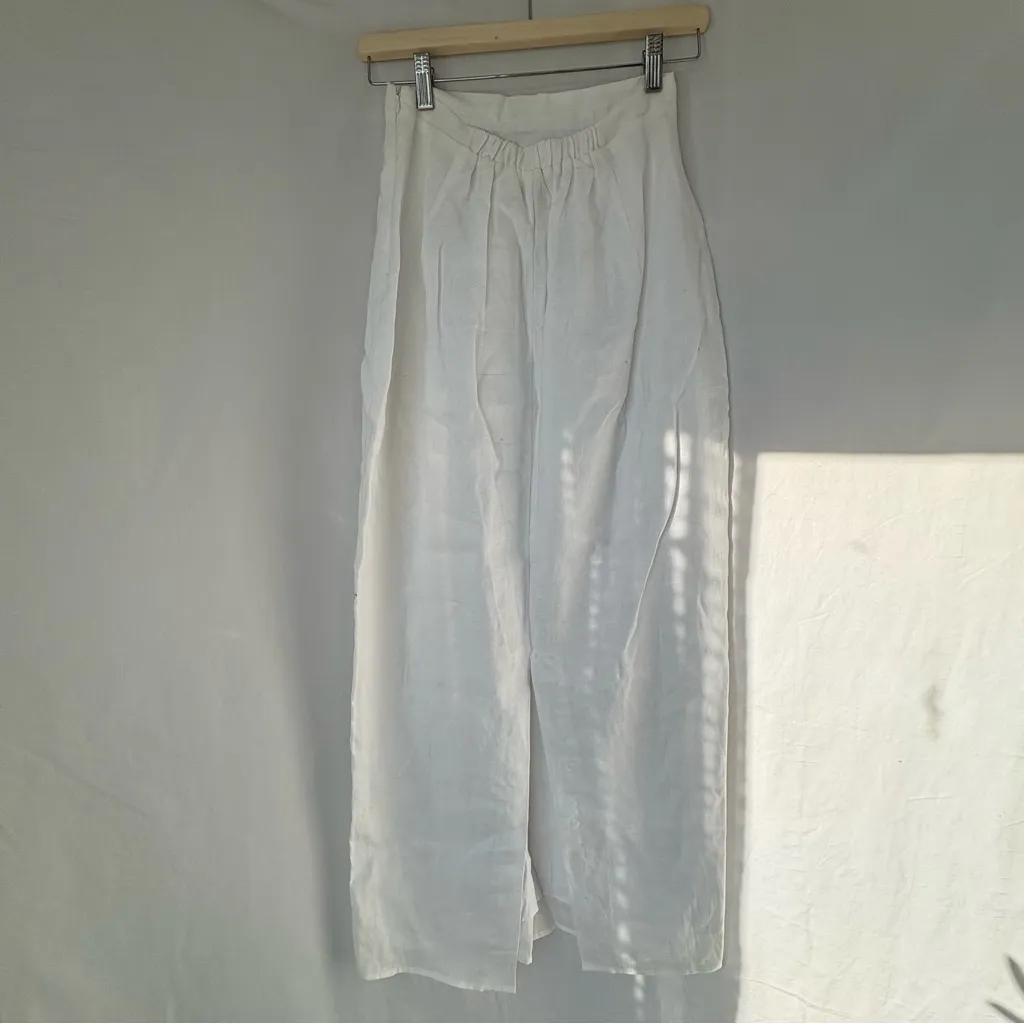 DISSH Roberts line maxi skirt white 100% linen size 4 - Image 6