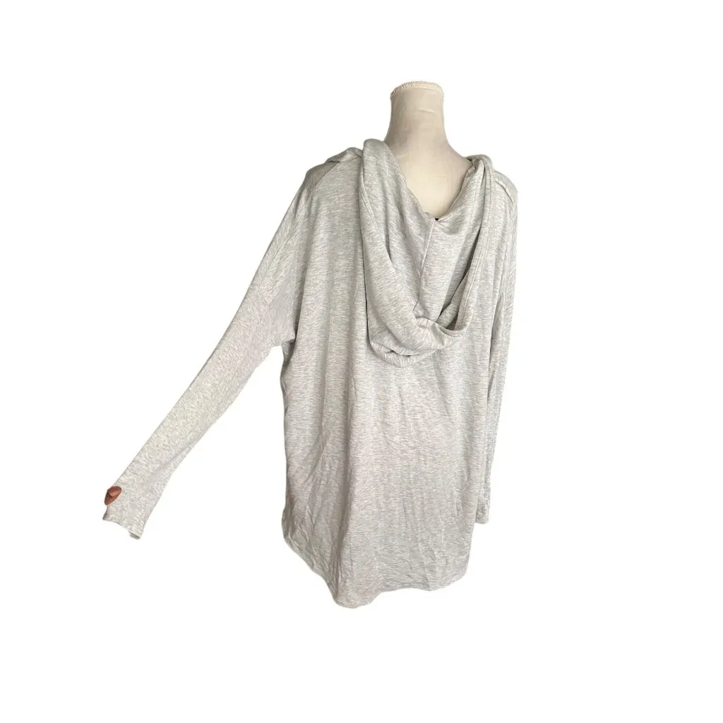 Athleta Purana Wrap Hoodie Sweatshirt Oatmeal Color Long Sleeve Pockets Sz XL - Image 10