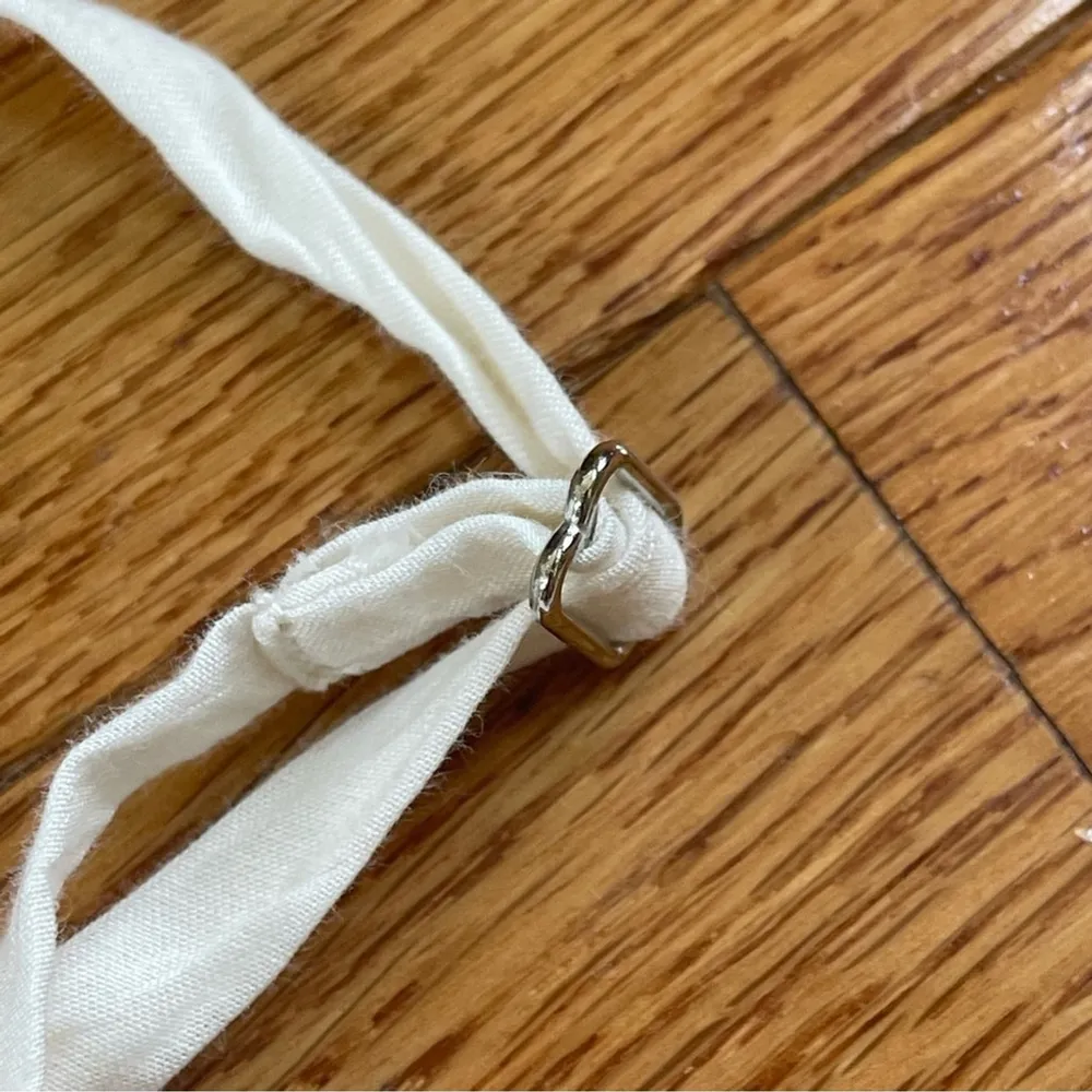 Free People embroidered mini dress Coquette sweetheart babydoll white pink Sz M - Image 12