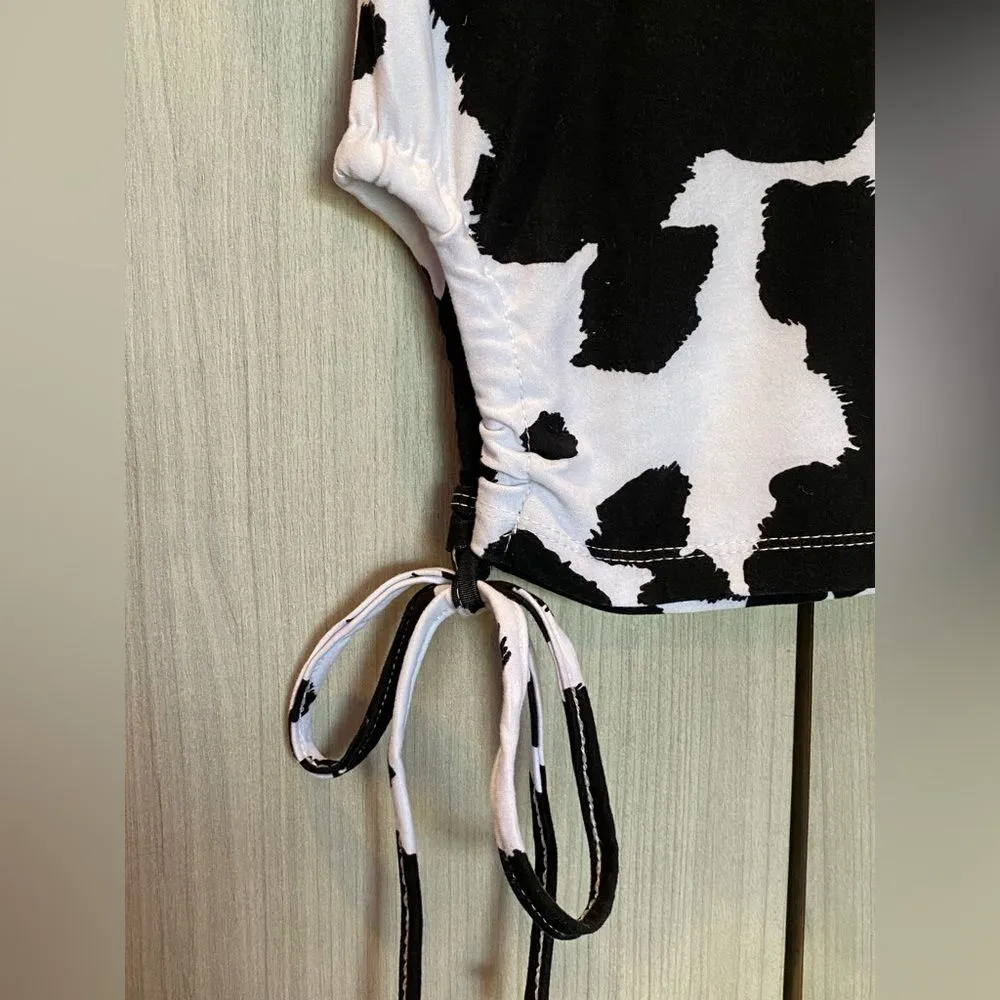 Love ❤️ Dazed Cow Print Top Black Size undefined - Image 3