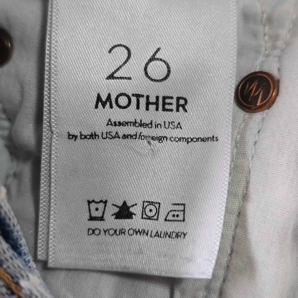 Mother Seperior The Tomcat High Rise Button Fly Straight Leg Ankle Jeans Size 26 Blue - Image 11