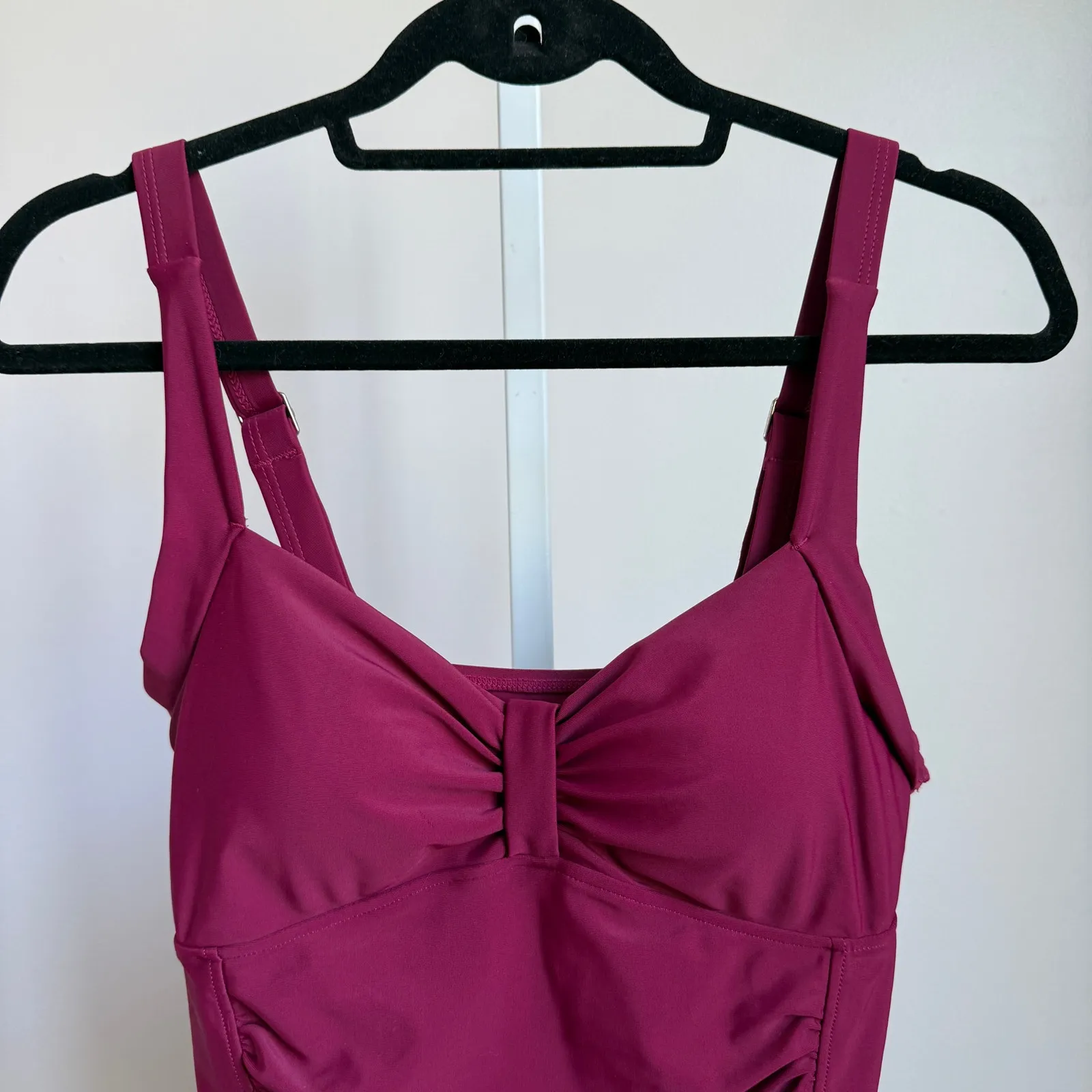 Tempt Me‎ Swimsuit sz M  burgundy one piece swimsuit NWT - Image 2