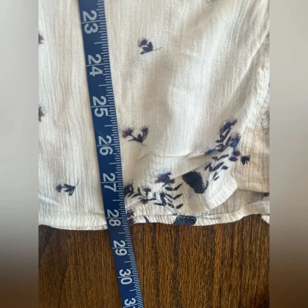Free People Snap Out of It Swing dress white Blue Floral TunicTank X-Small 1278 - Image 12