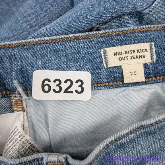 NEW Madewell Kick Out Crop Jeans in Cherryville Wash: Raw-Hem Edition,‎ 25 - Image 14