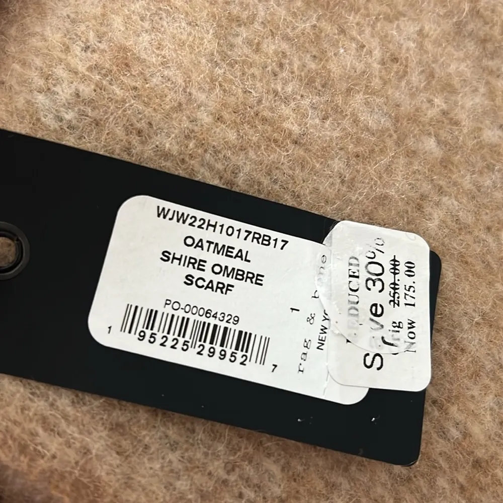 rag & bone Shire Ombré Fringe Scarf, Tan/Beige New w/Tag Retail $250 - Image 4