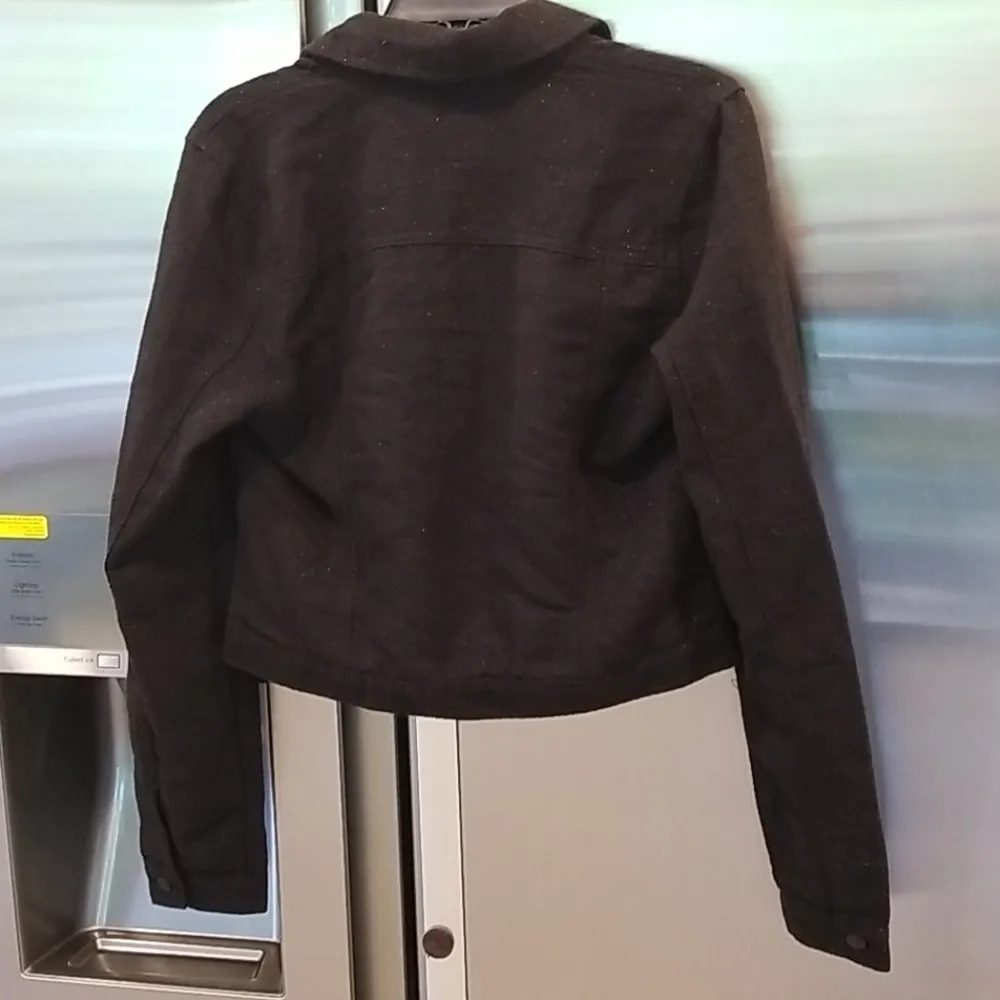 joe's jeans 💕💕 Button Down Cropped Jacket ~ Black - Image 3