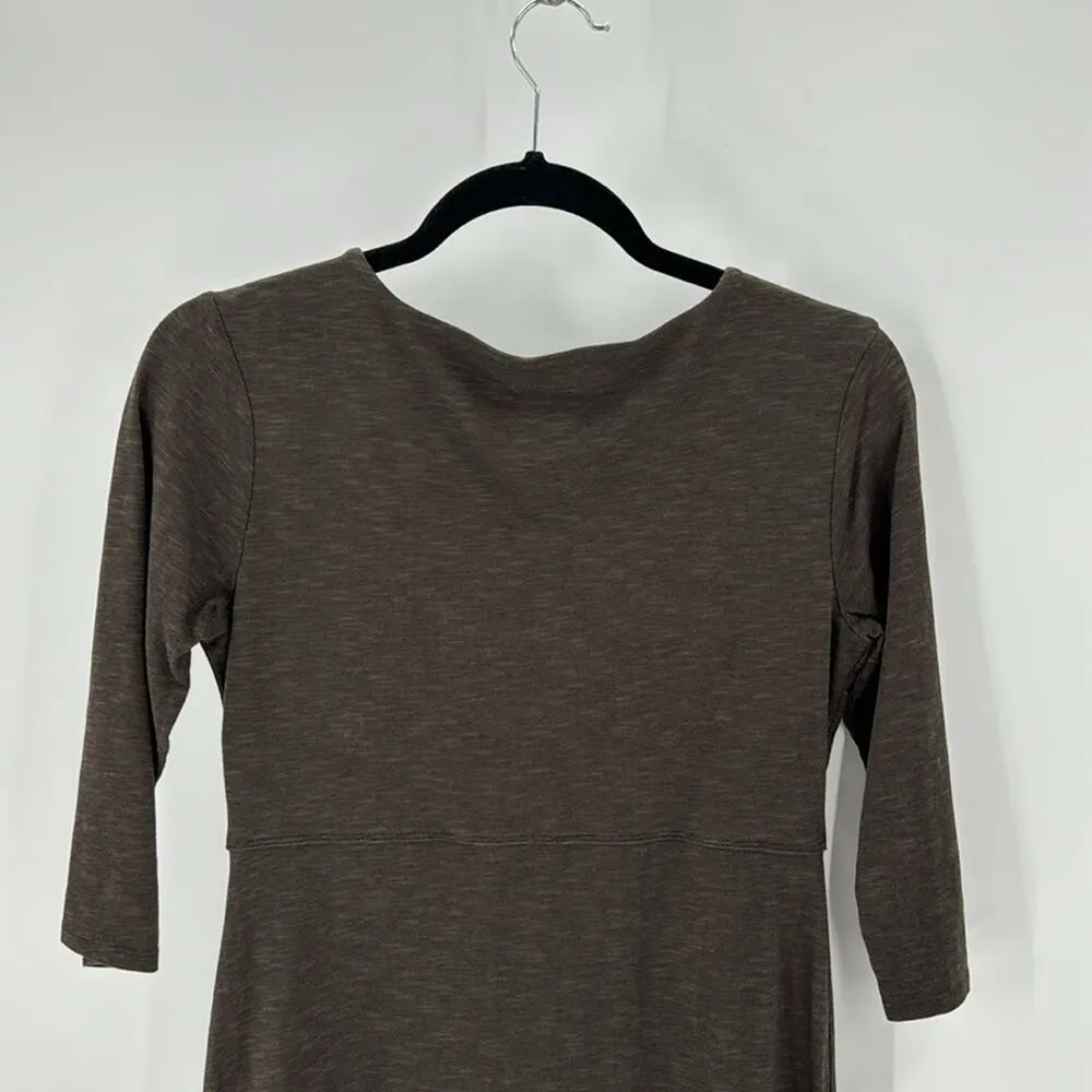 Horny Toad brown Rosalinda dress casual Gorpcore 3 quarter sleeve size S - Image 7