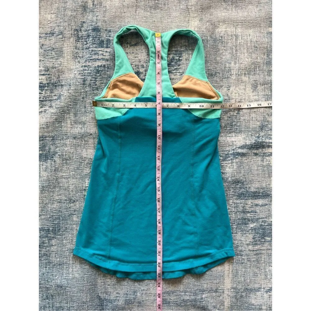 Lululemon Inner Strength Athletic Tank Top in Oasis River Rock Aqua Teal Size 4 - Image 6