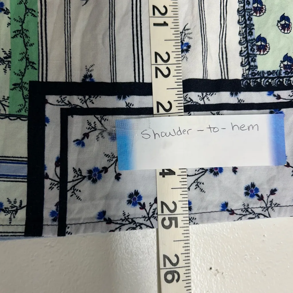 Loft Patchwork Patterned Boho Peasant Blouse - Image 6