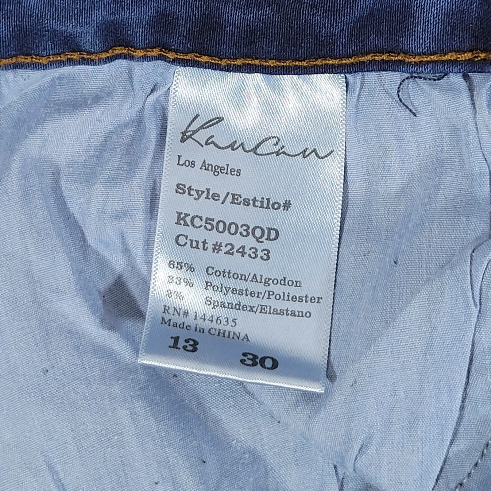 KanCan Los Angeles Womens Jeans Size 13 30 Dark Wash Skinny Leg‎ Style KC5003QD Blue - Image 6