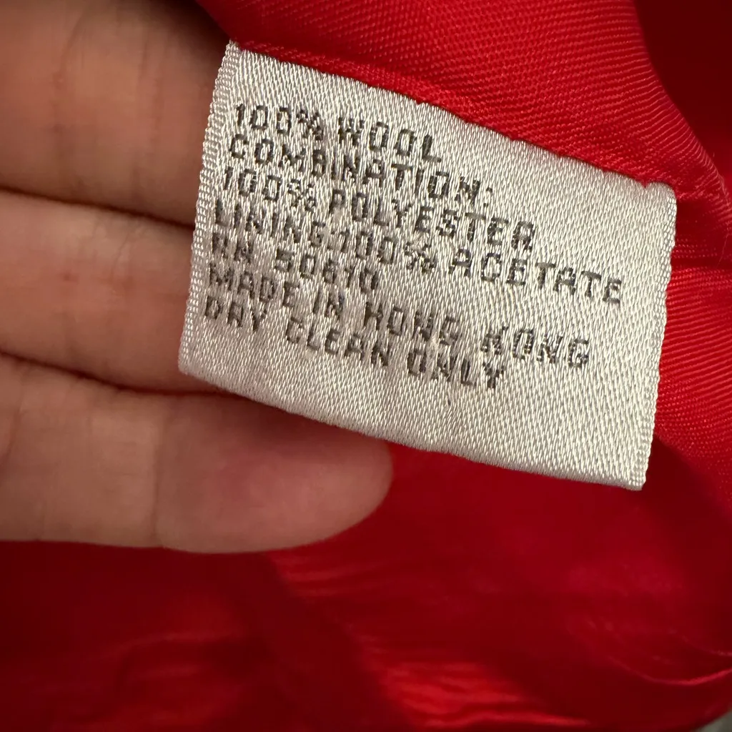 Nolan Miller Women’s Vintage Red Jacket Blazer 80s Long Sleeve Size 4 - Image 5