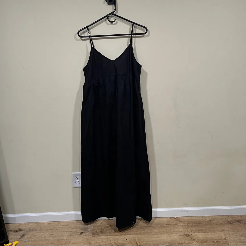 NWOT Anthropologie Bow in the back long maxi  Dress black strappy size small - Image 3