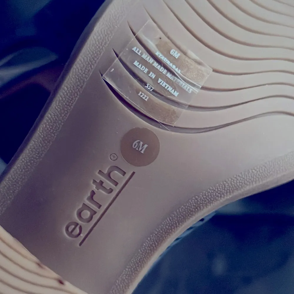 Earth Aurara 3 Faux Leather Slingback Sandals in Dark Blue Size 6 New in Box - Image 5