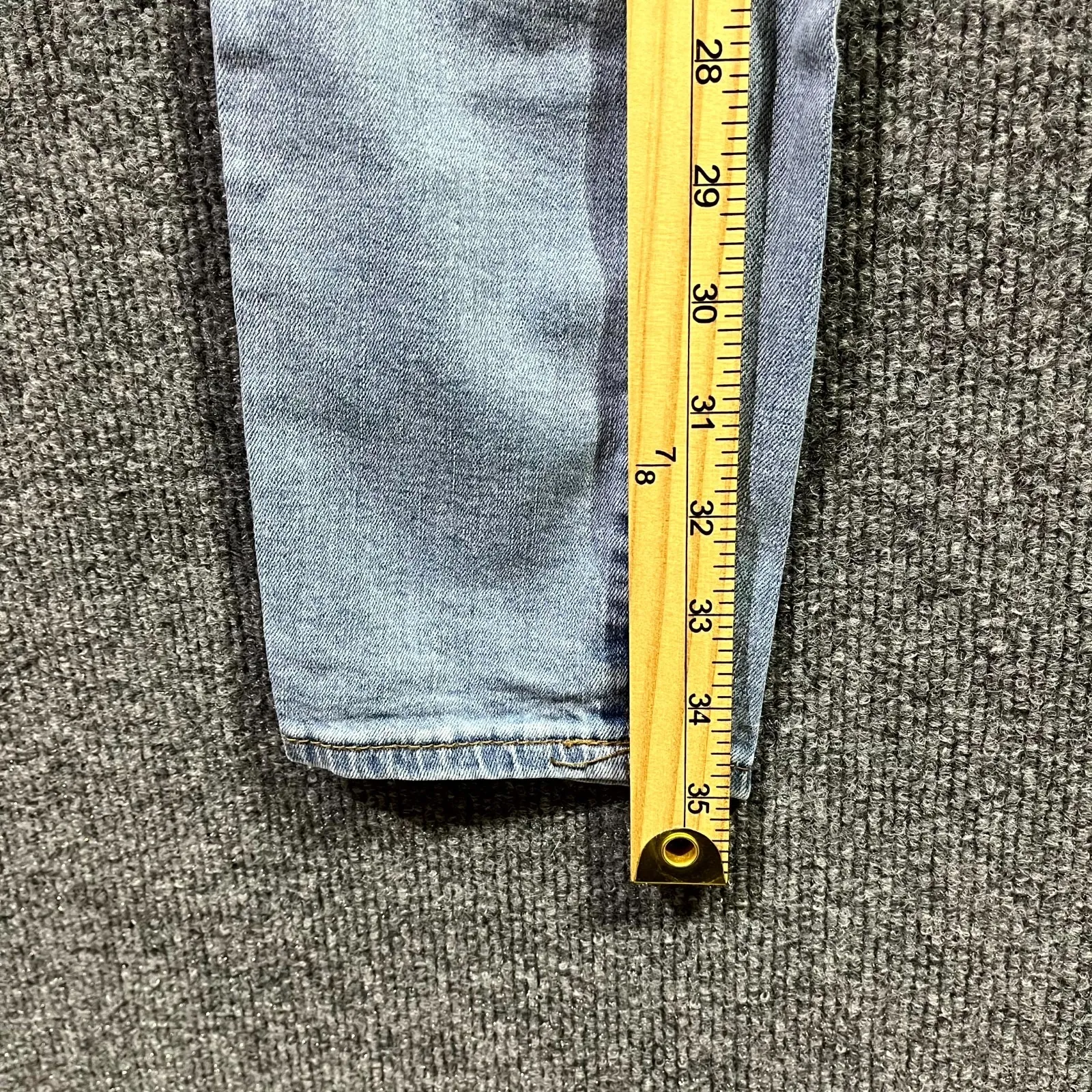 S.O.N.G. Rocker Skinny Ankle Jeans Womens 7/28 Blue Denim Distressed Mid Rise Size undefined - Image 6