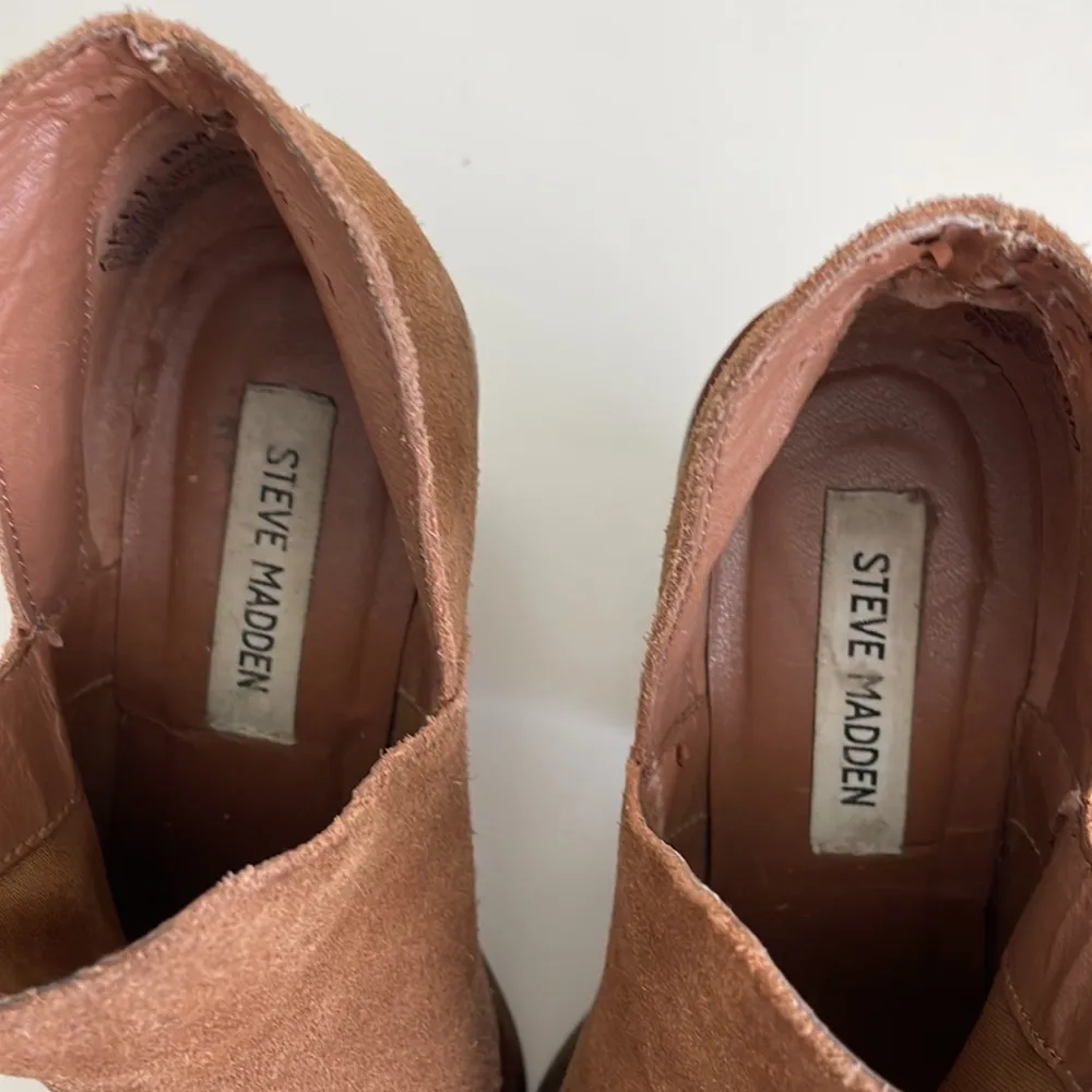 Steve Madden Women’s Brown Suede Pull-On Almond Toed Bootie - 3.5” Heel - Size 8 - Image 7