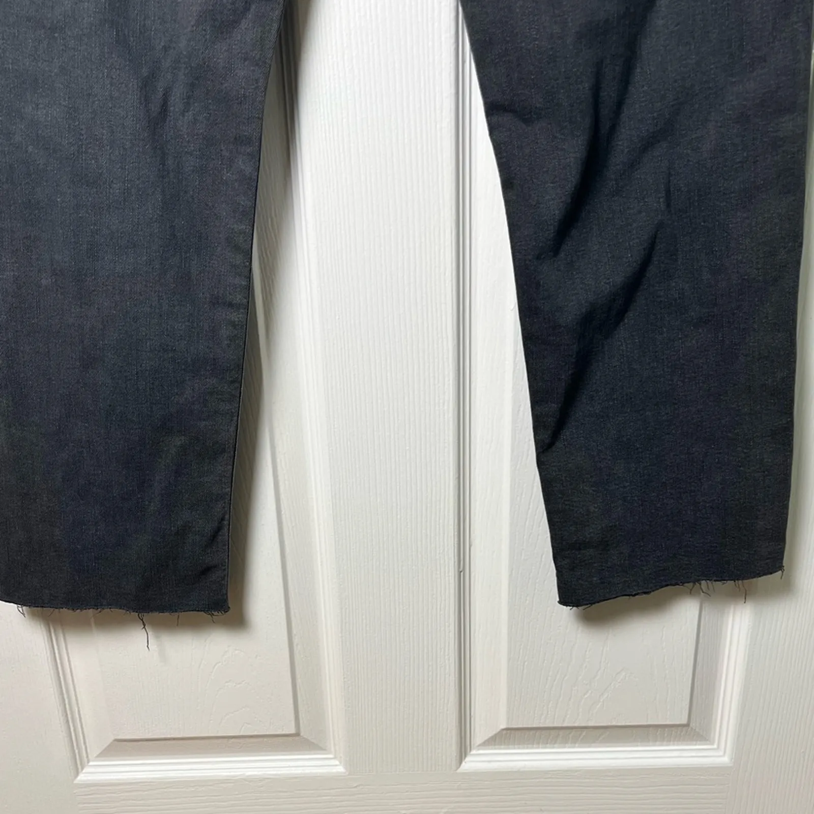 Hudson Womens NEW Kass High Rise Distressed Straight Ankle Jeans Washed Black 29 - Image 6