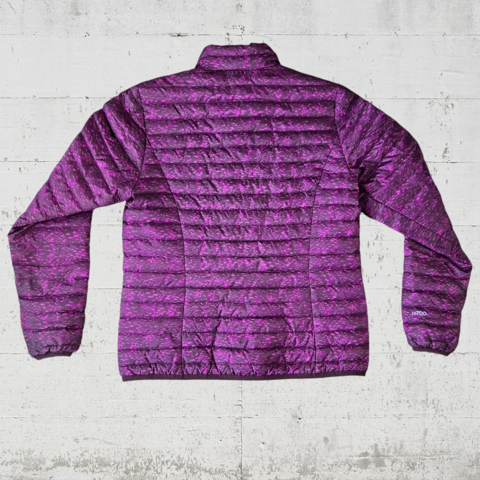 Eddie Bauer Purple Full Zip Down Quilted Mock Neck Puffer Jacket Size Small - Image 7