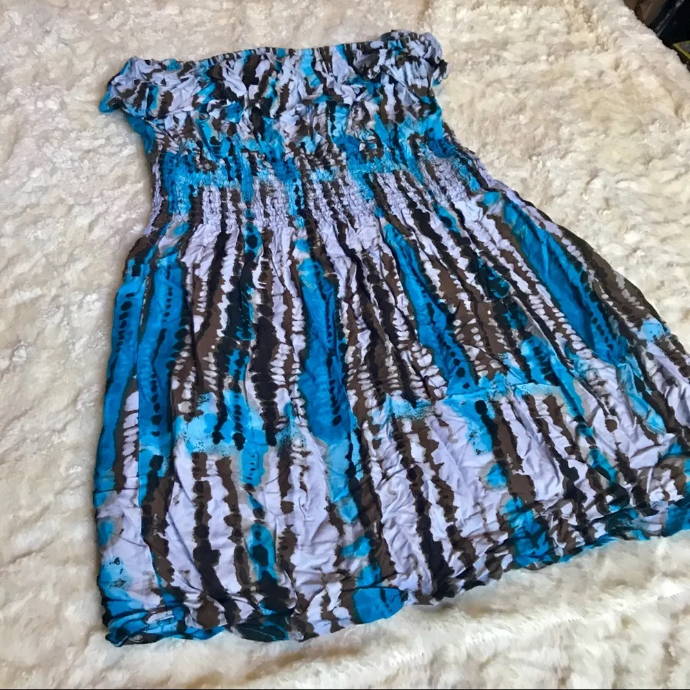 🌺 3/$20 SALE! WET Blue tie dye dress swim coverup Size M - Image 2