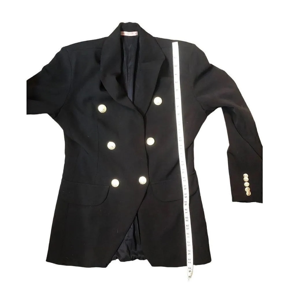 Inffinity Store black dressy blazer with gold accent buttons with infinity symbo Size undefined - Image 8