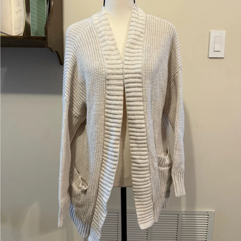 Hollister | Cream Open-Front Cardigan - Image 6