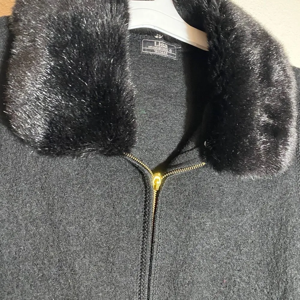 Vintage Lisa International Woman Reindeer‎ Vest Black Size XL - Image 8