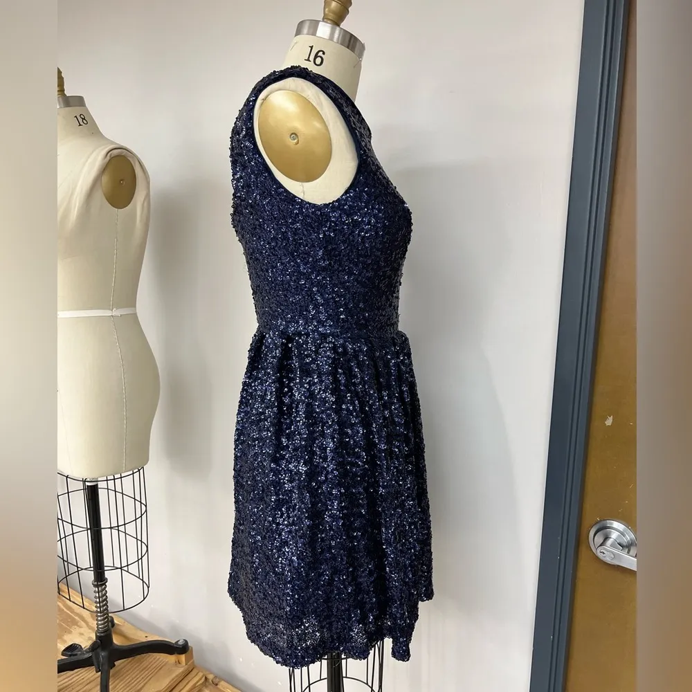 Emerald Sundae Sapphire Blue Sequin Dress XL - Image 3