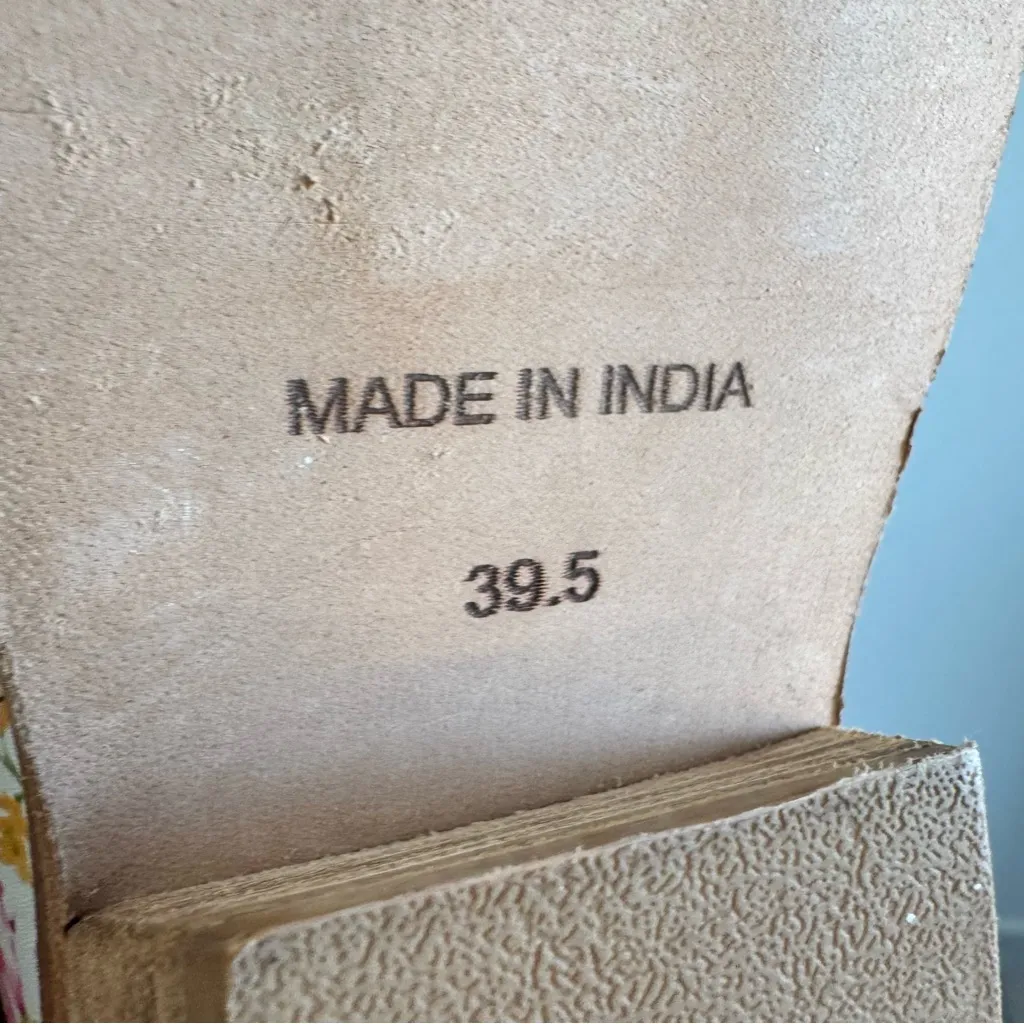 Free People Beau Western Chelsea Boot in Ivory Floral Leather Size 39.5 NWOT - Image 8