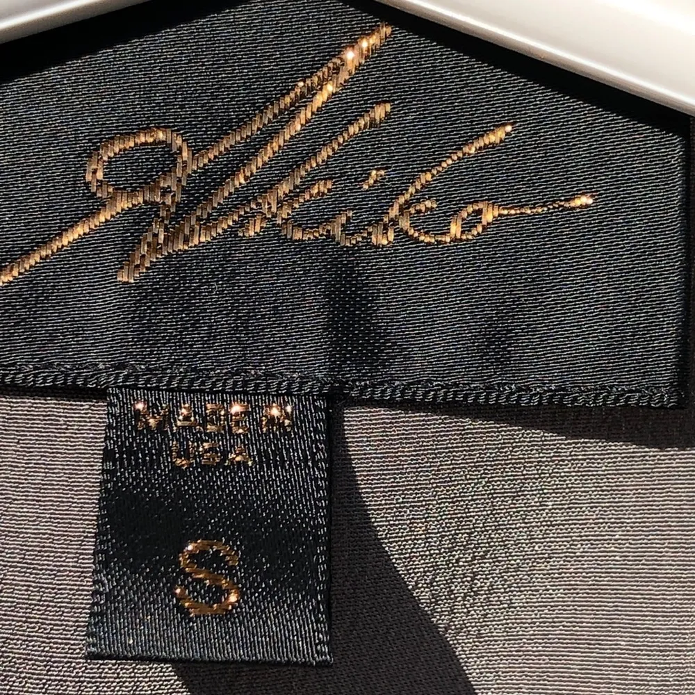 Akiko Silk Ruffle Sleeveless Beaded Top S - Image 3