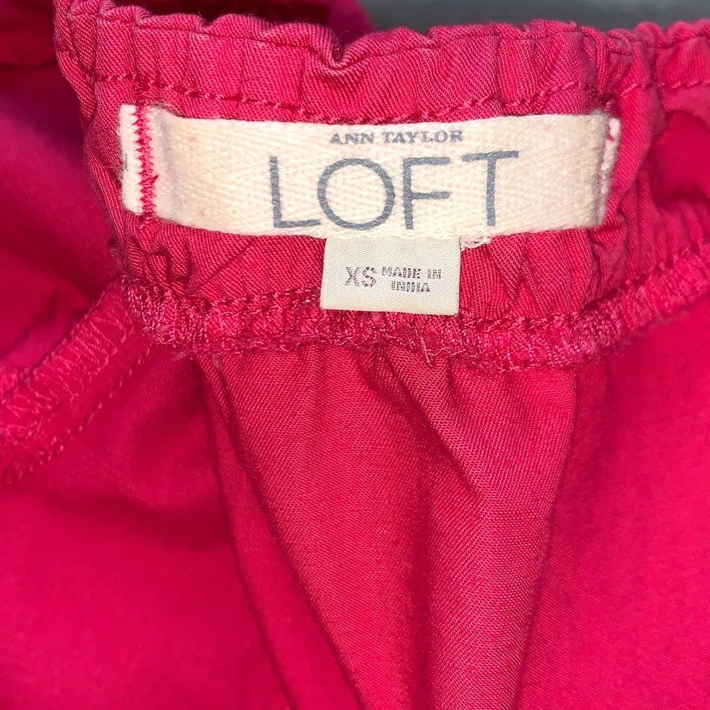 LOFT Hot Pink Lightweight Cotton Jacket Women’s XS Extra Small - Image 8