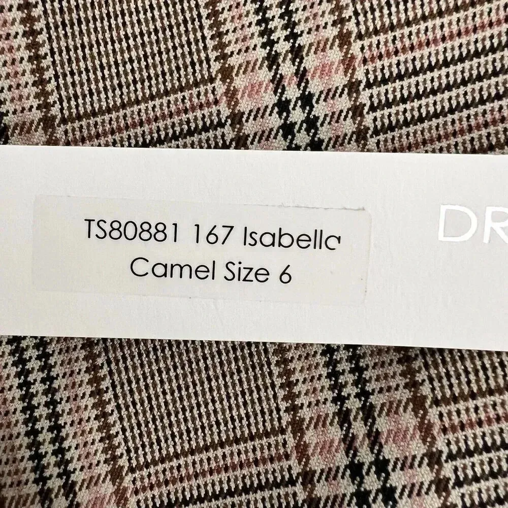 Drew Isabelle Pant Check pattern Camel Brown Preppy Light Academy Professional 6 - Image 8