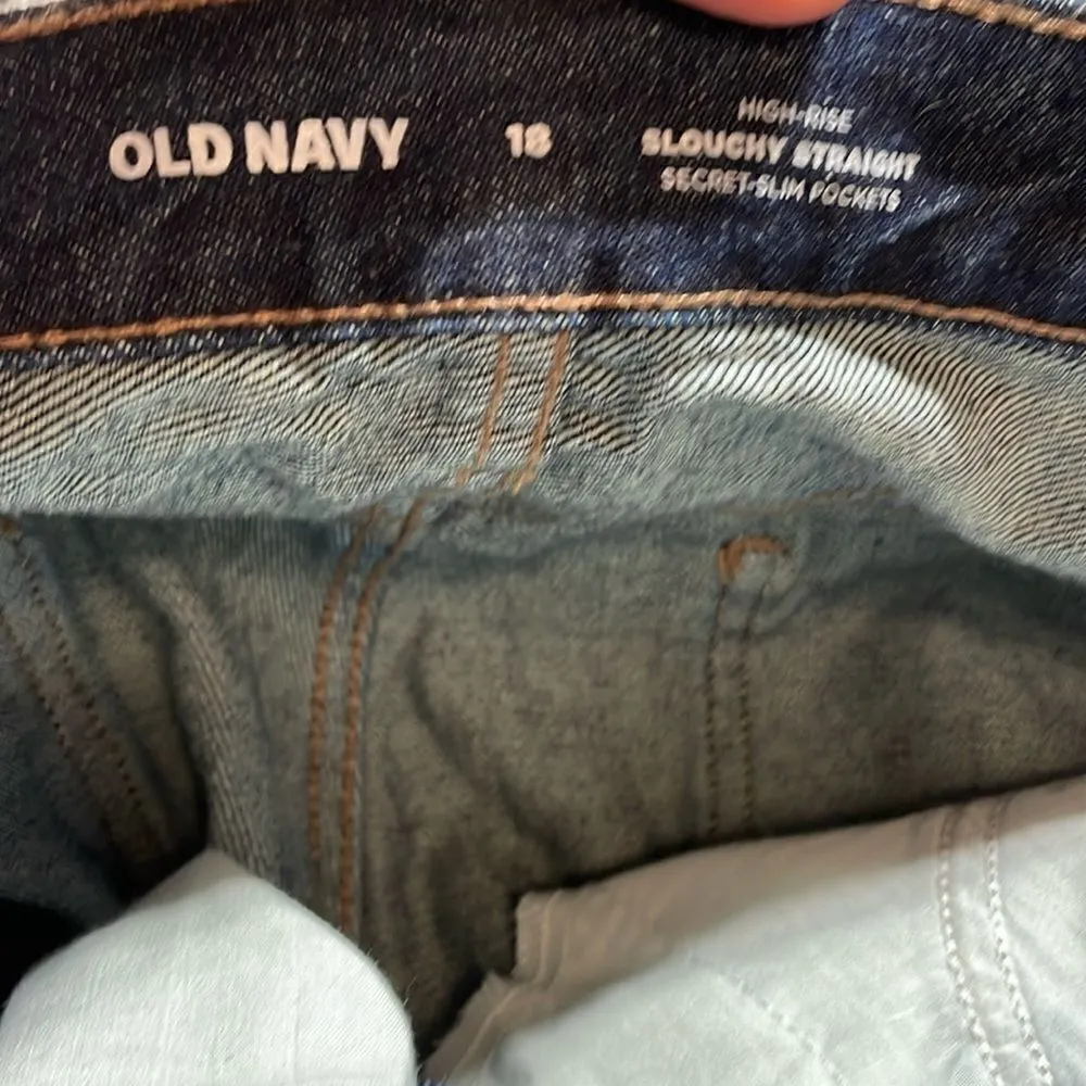 Old Navy High Rise Slouchy Straight Secret Slim Pockets size 18 plus size - Image 5