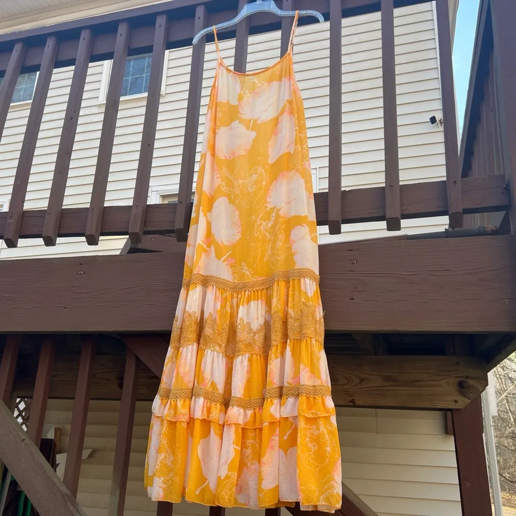 Free People Intimately Make Your Move Yellow Maxi Slip Dress, Feminine|Size:XS Gold - Image 16