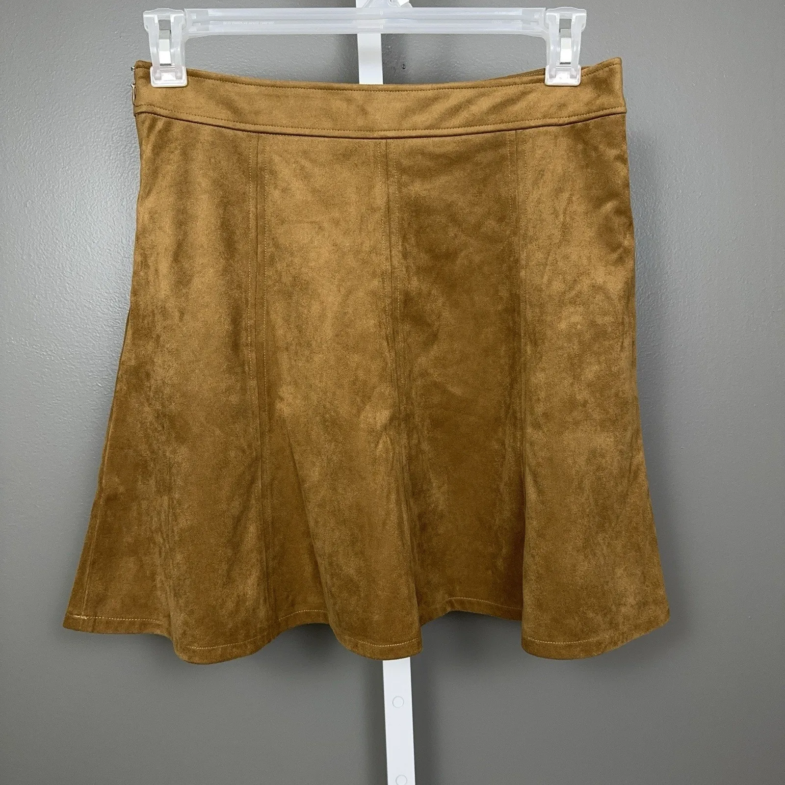 Loft Faux Suede Seamed Skirt Size 6 Classic Lined Side Zip 573483 Above Knee - Image 4