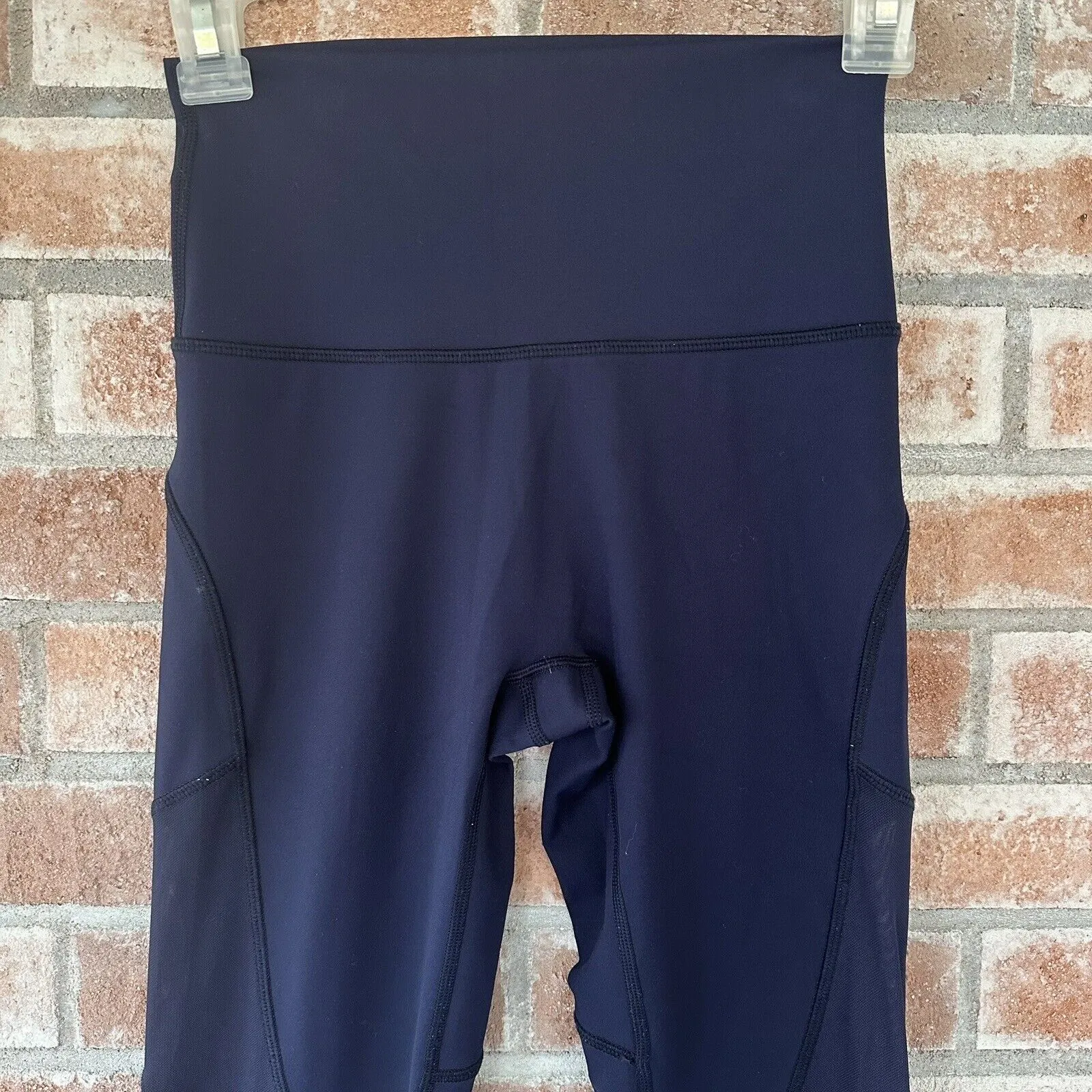 Offline By Aerie Goals 7/8 High Rise Leggings Navy Small Sheer Panels - Image 3