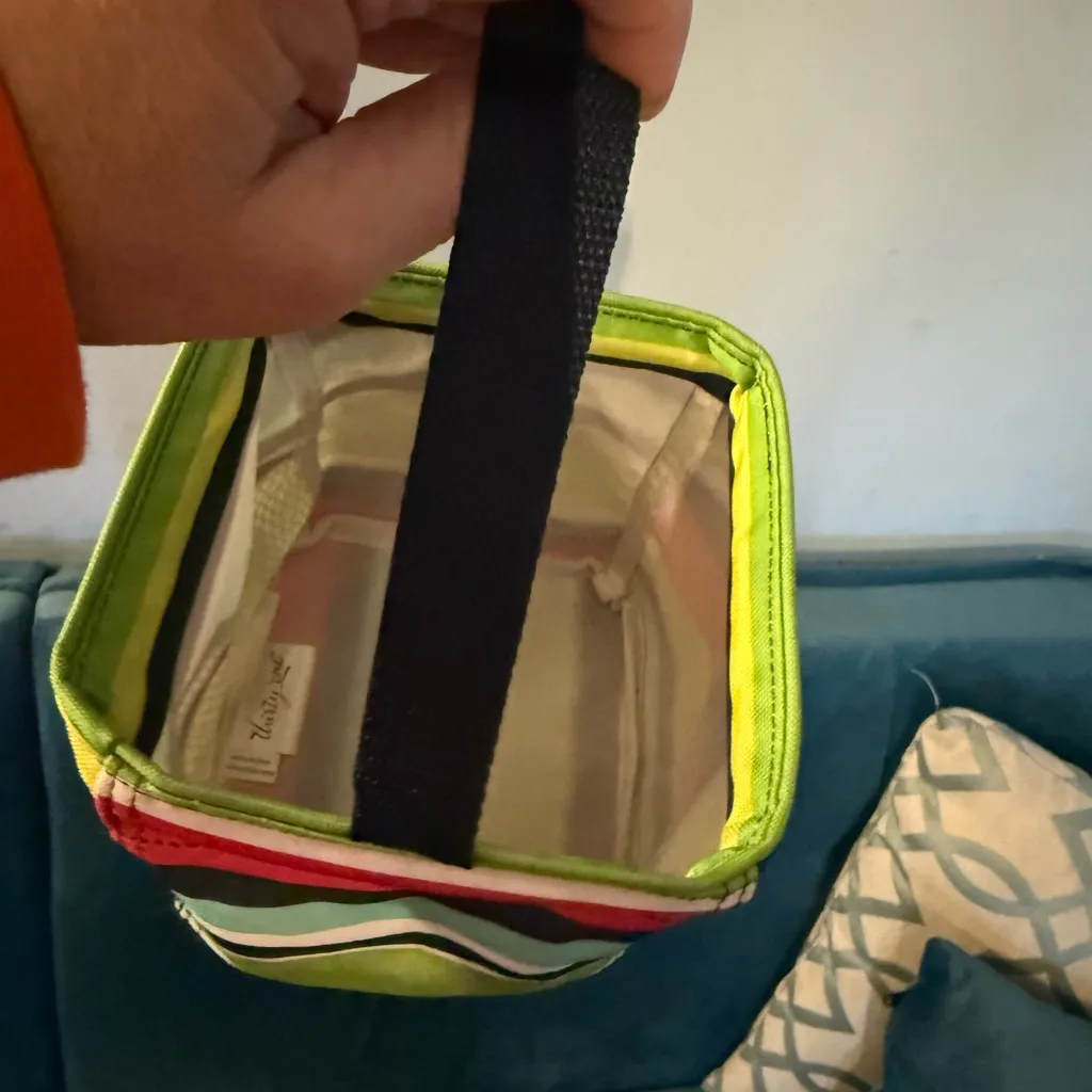 Thirty One Mini Littles Carry All Caddy Utility Organizer Bag 31 Gift Preppy Pop Green - Image 4