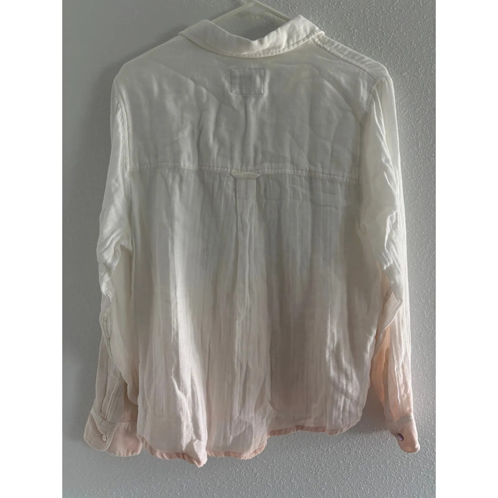 Rails Ellis Top Womens Medium White Pink Ombre Gauzy Beach Coastal Travel Resort - Image 2