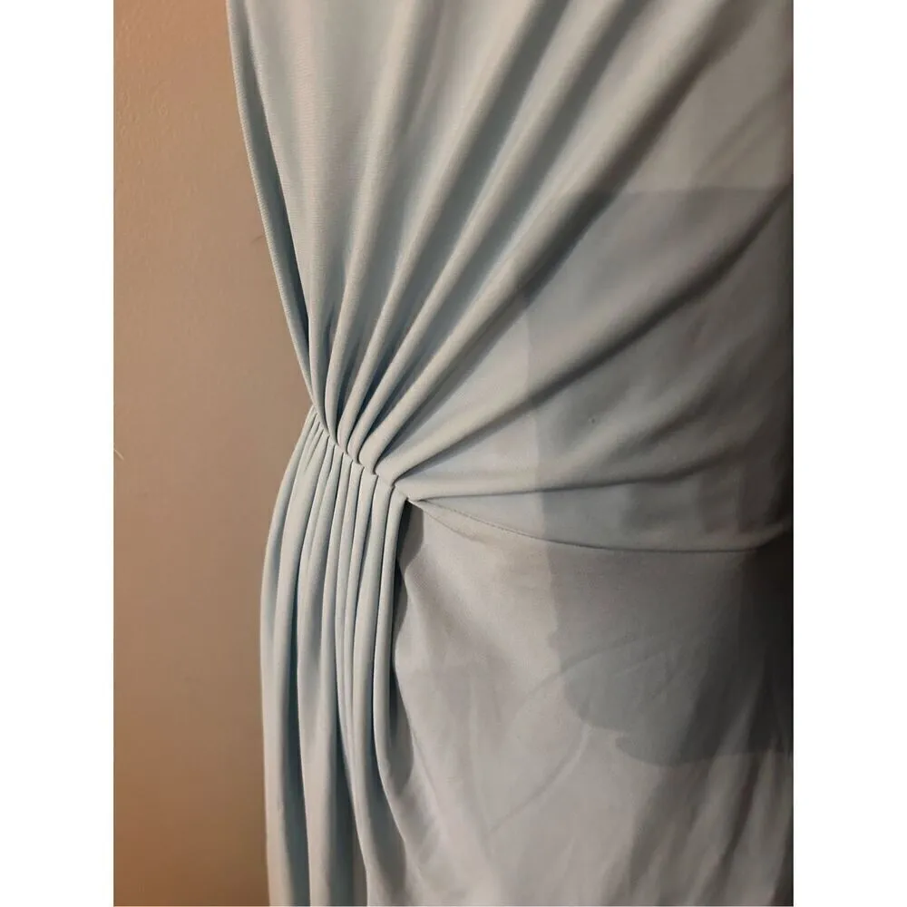 White House black market baby blue fancy dress low to high size 8 - Image 2