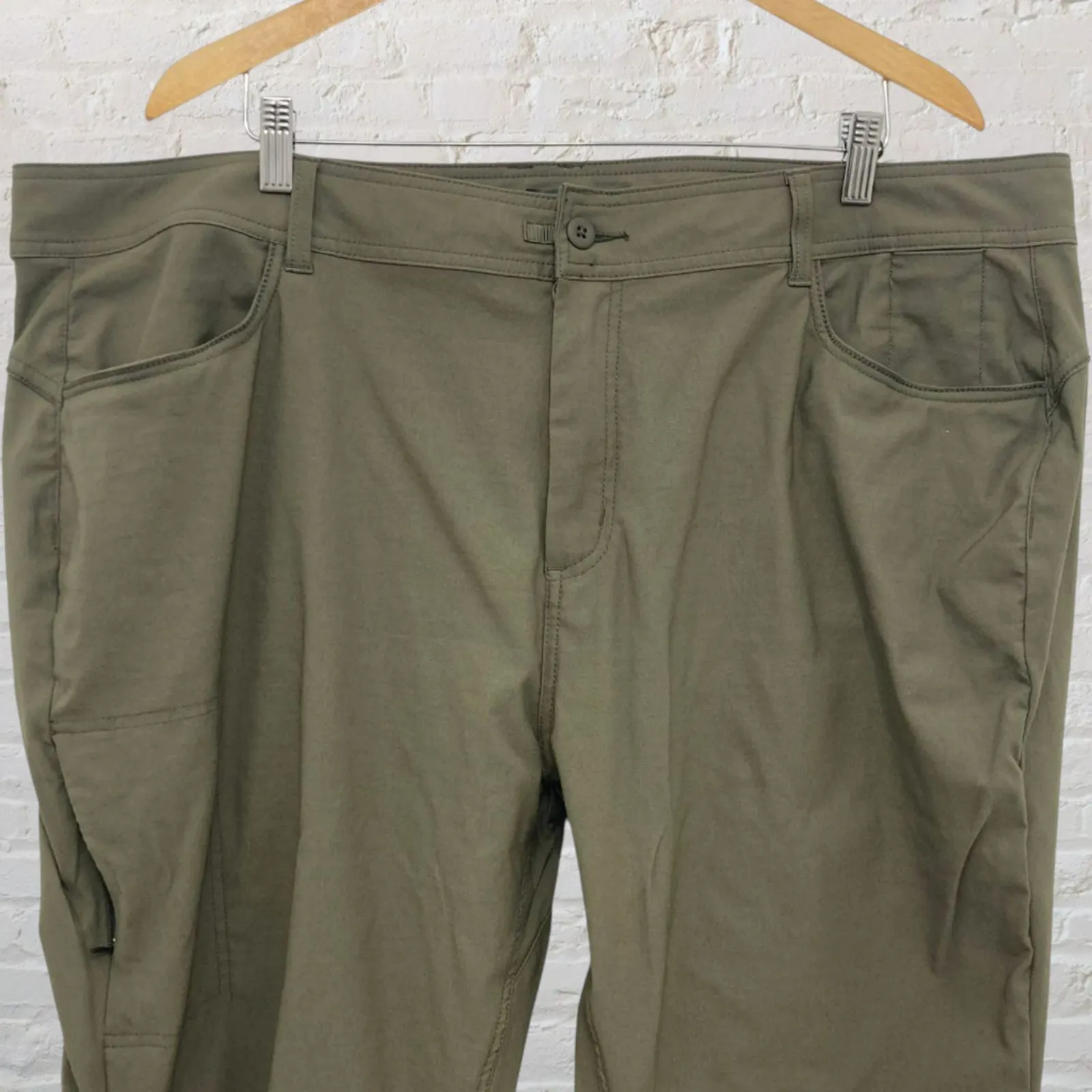 prAna Halle Pant Plus II 22W Olive ReZion Stretch Hiking Outdoor Pants NWOT - Image 5