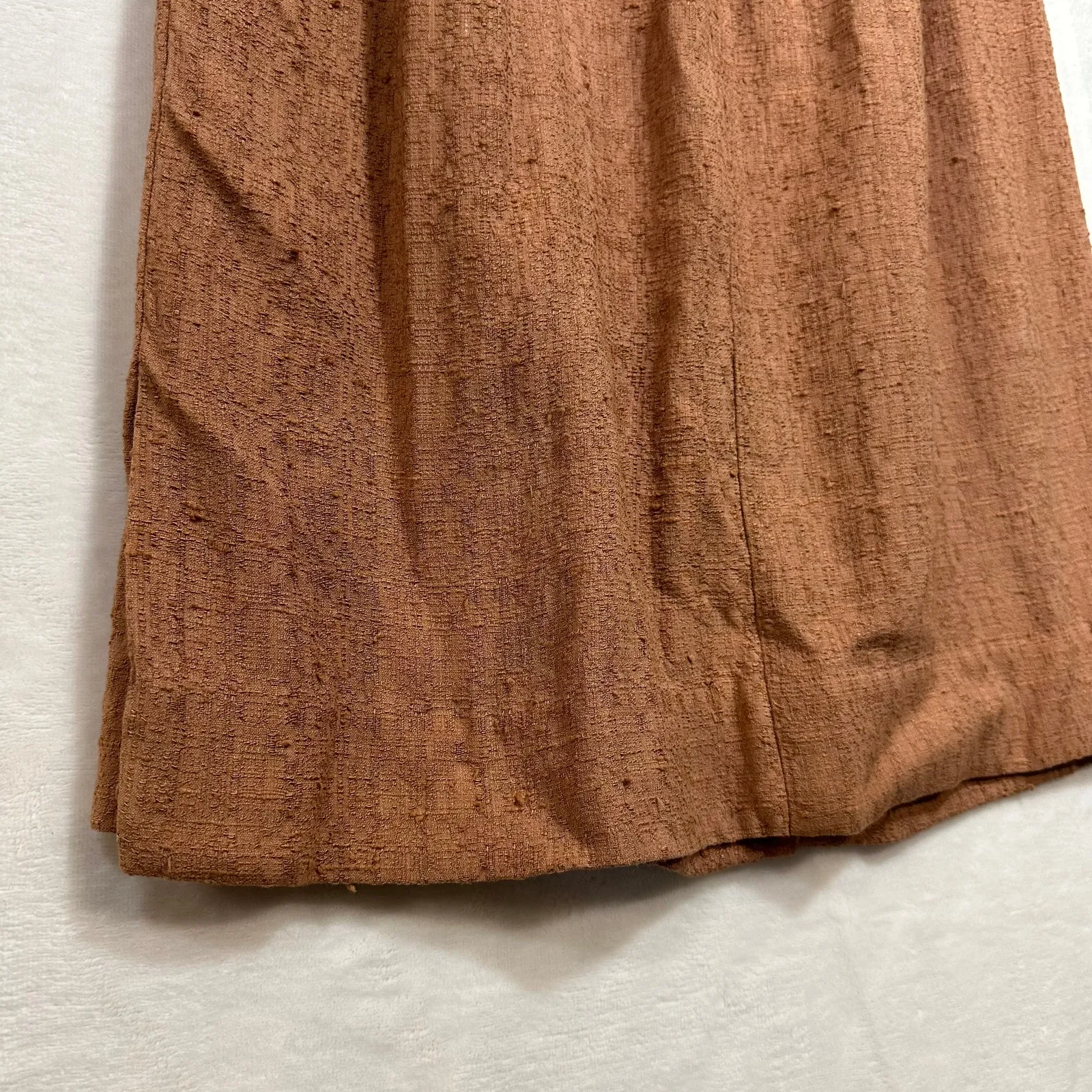 Vintage Textured 70s Knee Length Skirt Pink Pencil Women's Sz XS Retro‎ Slimming - Image 3