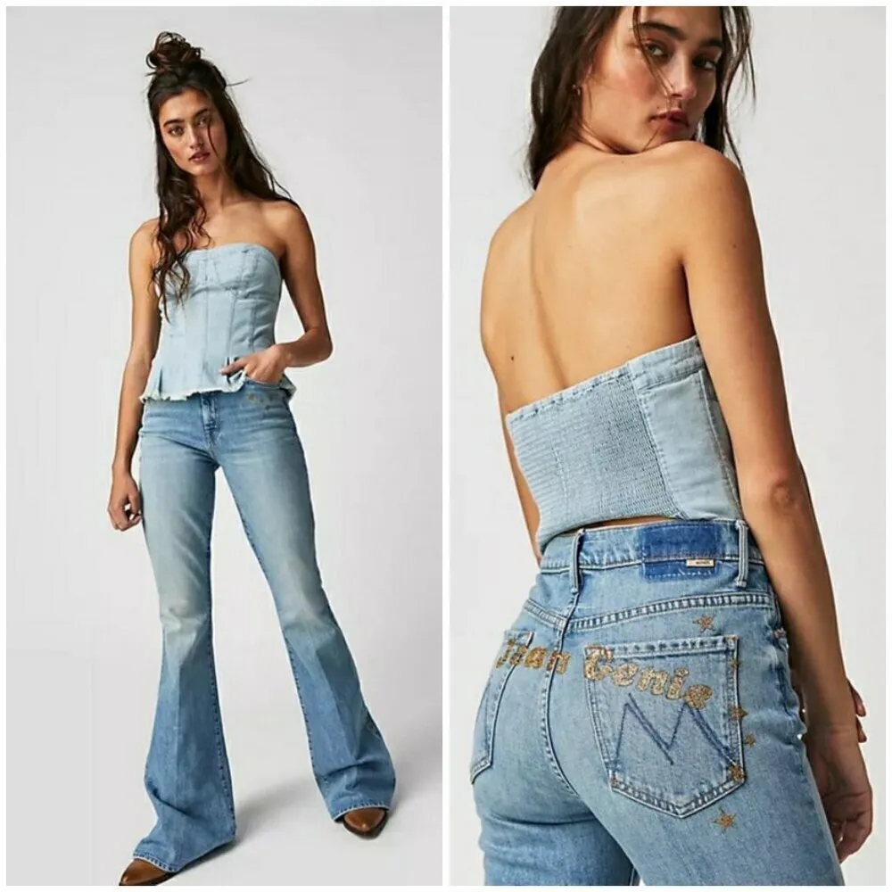 💕MOTHER SUPERIOR💕 MOTHER x BOWIE The Super Cruiser ~ The Jean Genie 30 NWT Blue - Image 4