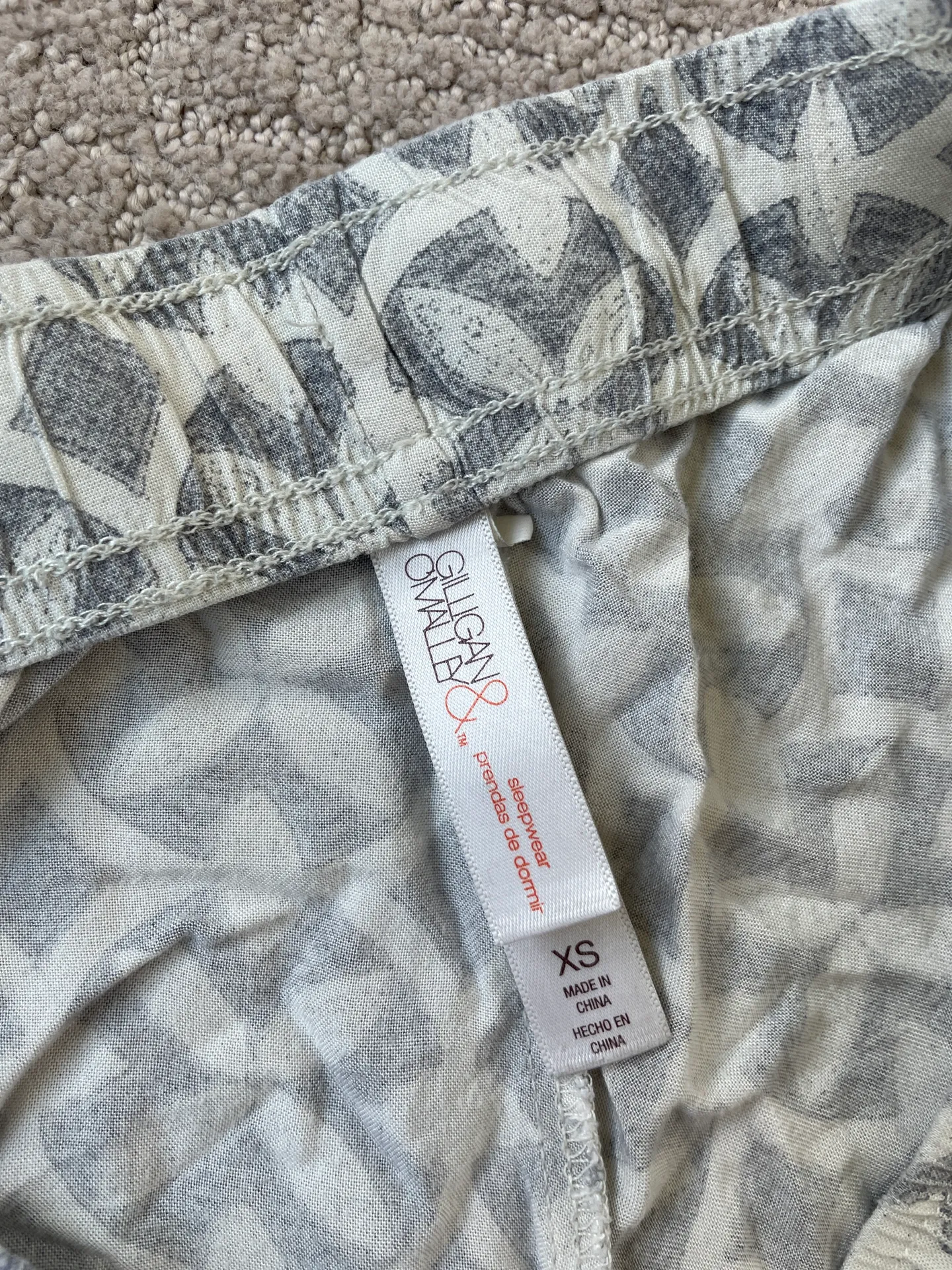 Gray and White Flowy Shorts - Image 3