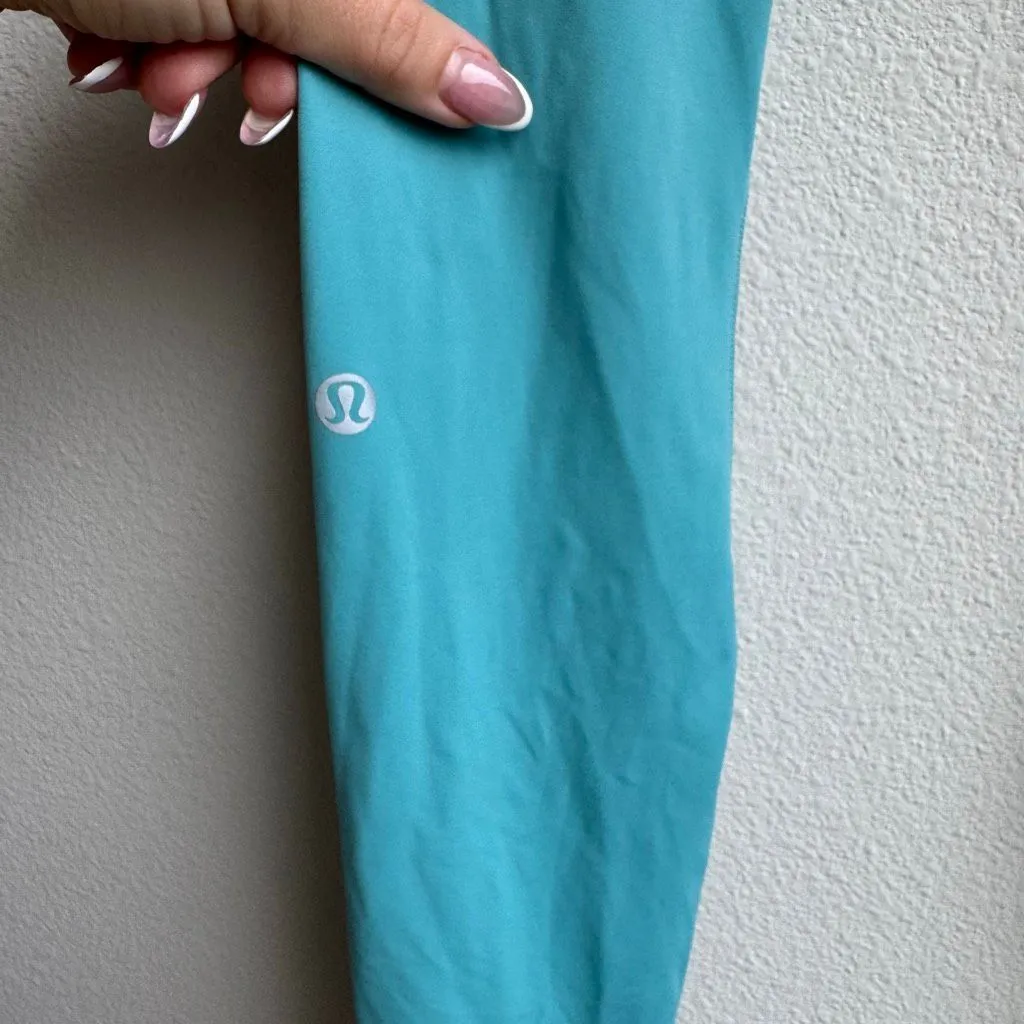 Lululemon Fast NFree High Rise 25” Inseam Tidal Teal Tiffany Blue Size 2 XS - Image 5