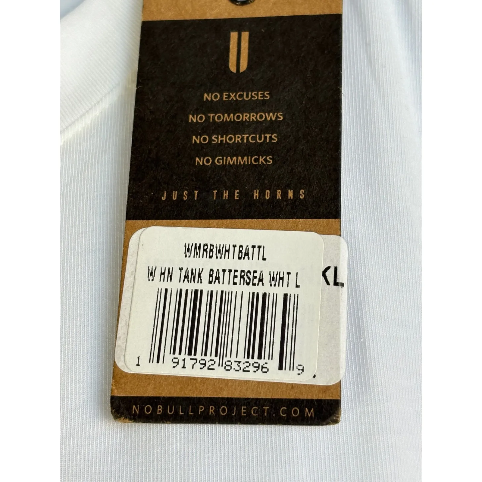 NWT‎ NOBULL London White Sleeveless Tank Top Limited Edition  Women's Size L - Image 3