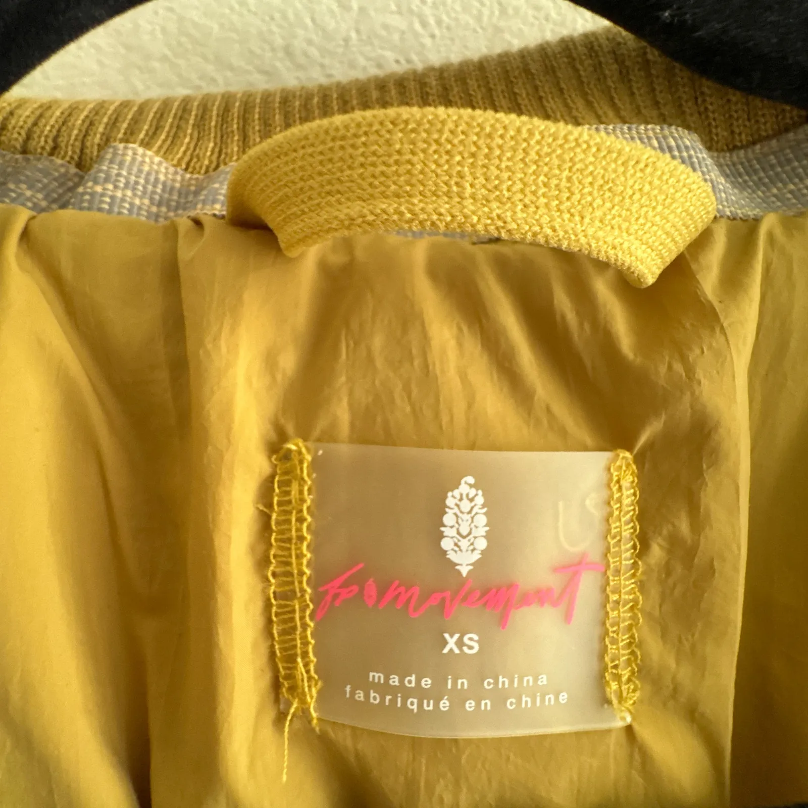 Free People Boulder Babe Bomber Puffer Jacket Mustard XS - Image 7