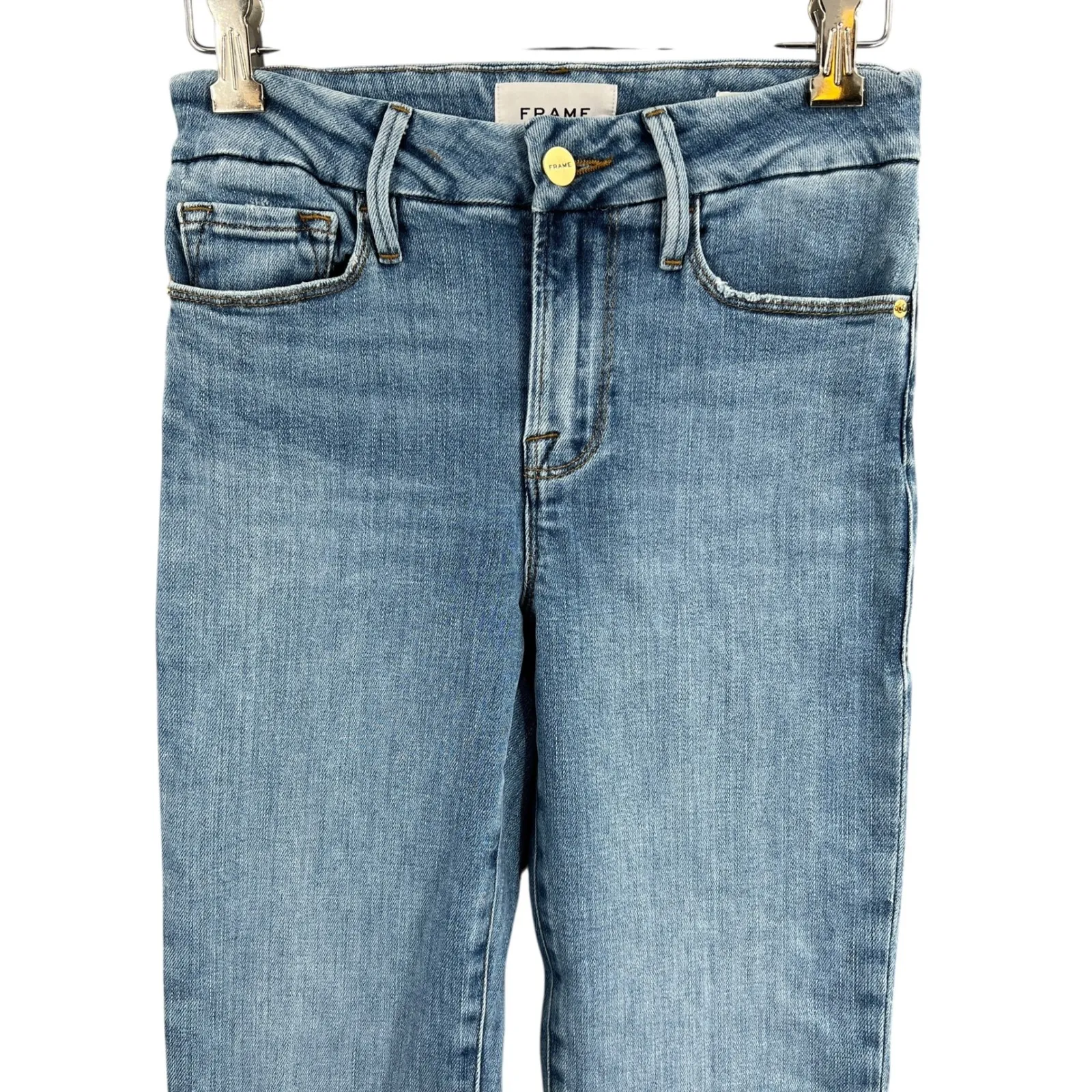 FRAME Le Crop Mini Boot Tide Pool Grind Jeans Womens Size 24 Mid Rise New - Image 2