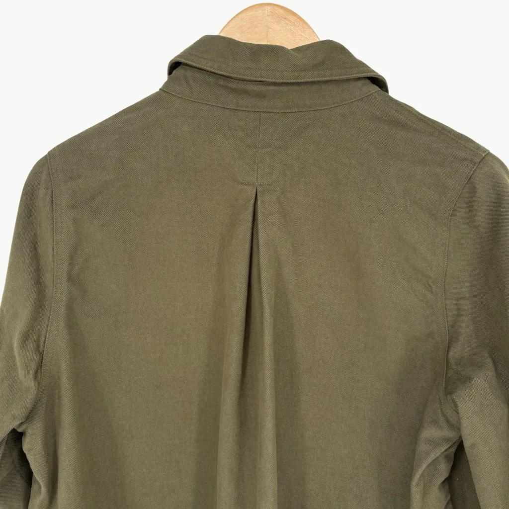 NWOT Amour Vert Genevieve Organic Cotton Utility Jacket | Medium | Olive Green - Image 6